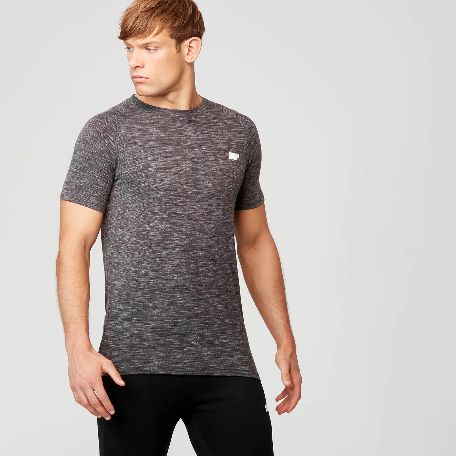 Performance Short Sleeve Top - Gråmelerad - S Bild 1