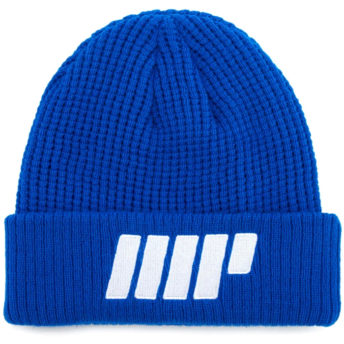 Knitted Beanie – Blå