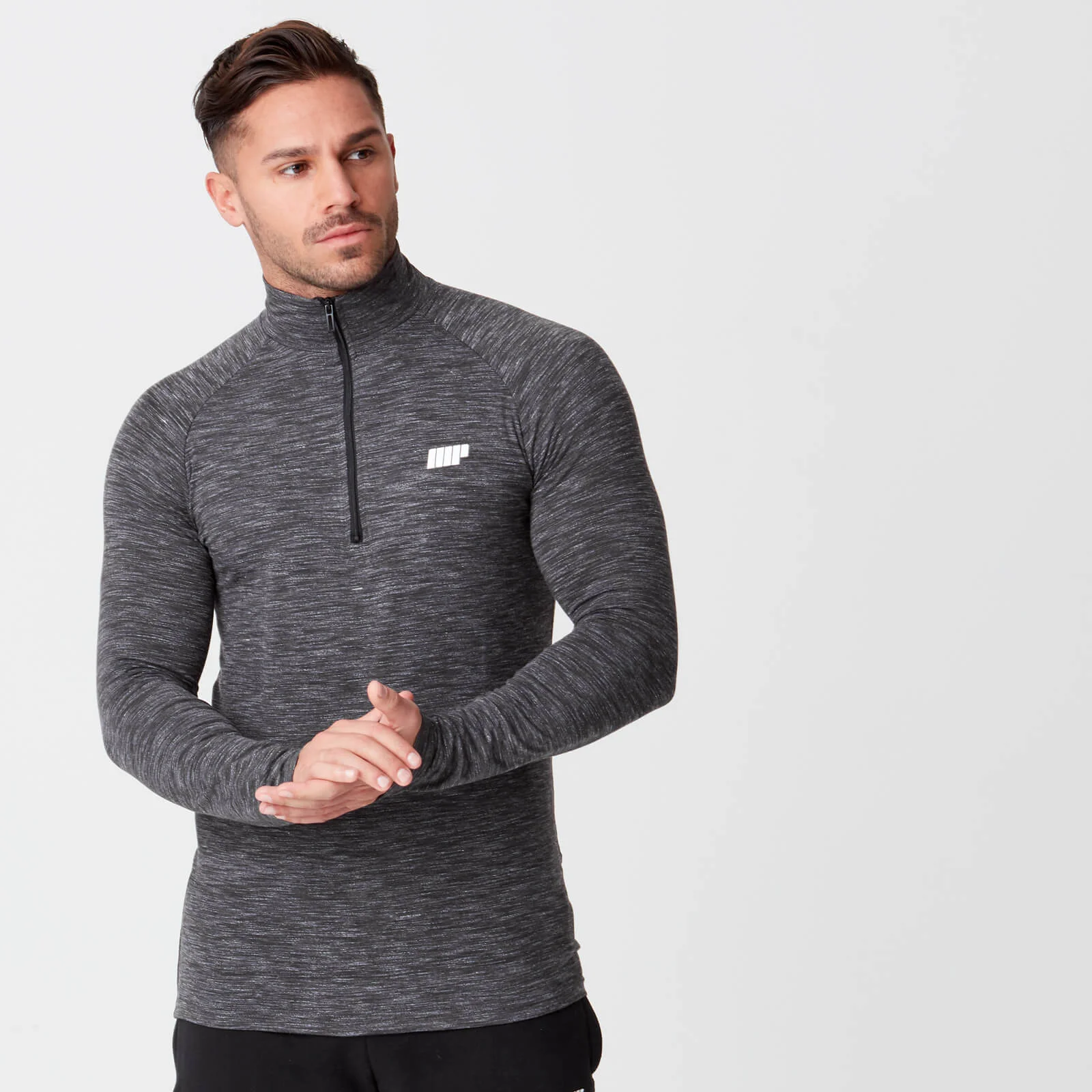 Performance Long Sleeve ¼ Zip-Top - S - Träkol Bild 1