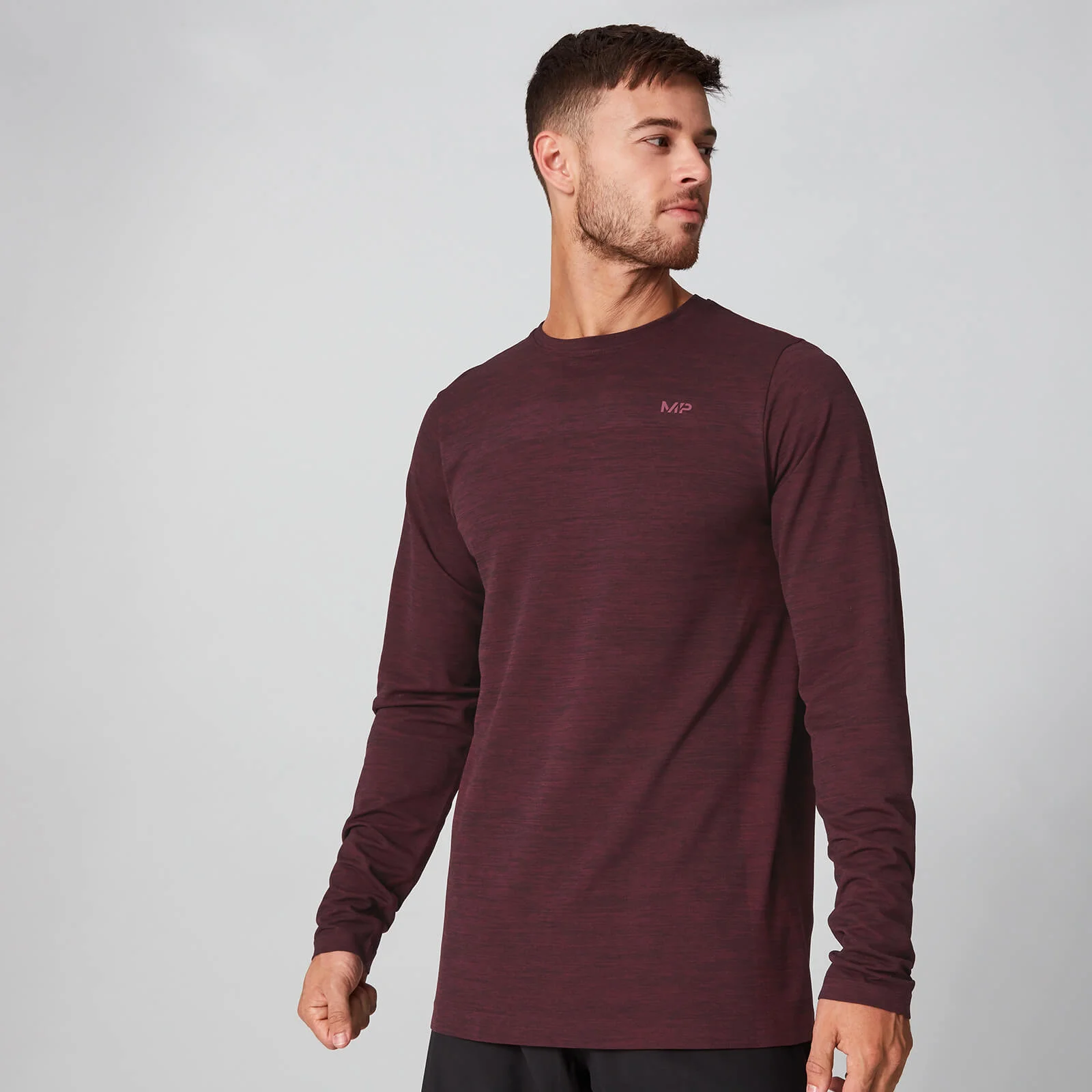 Aero Knit Long-Sleeve T-Shirt - Mörkröd - XS Bild 1