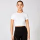 Shape Seamless Short-Sleeve Crop Top - Vit
