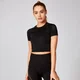 Shape Seamless Short-Sleeve Crop Top - Svart