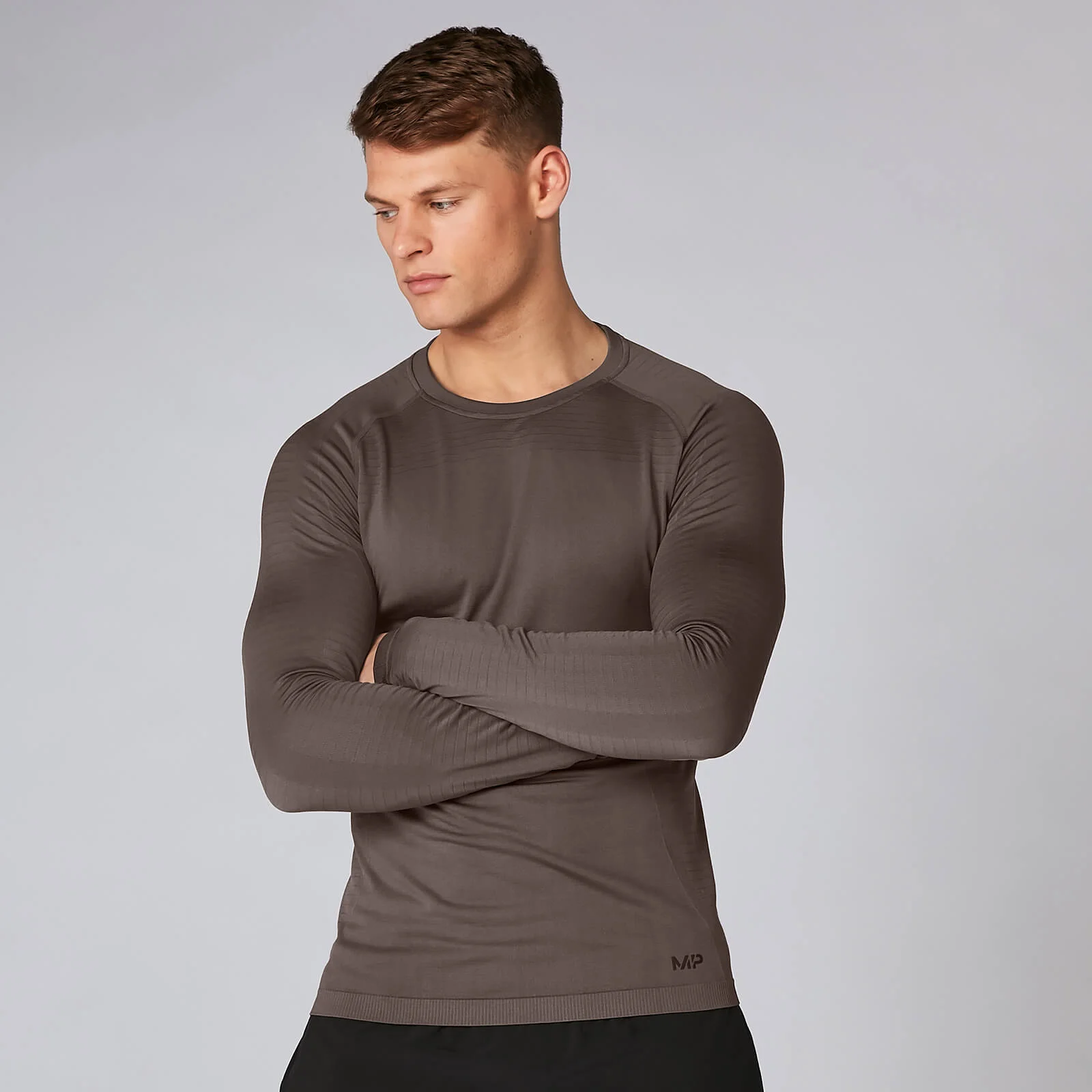 Elite Seamless Long-Sleeve Top - Gråbrun - XS Bild 1