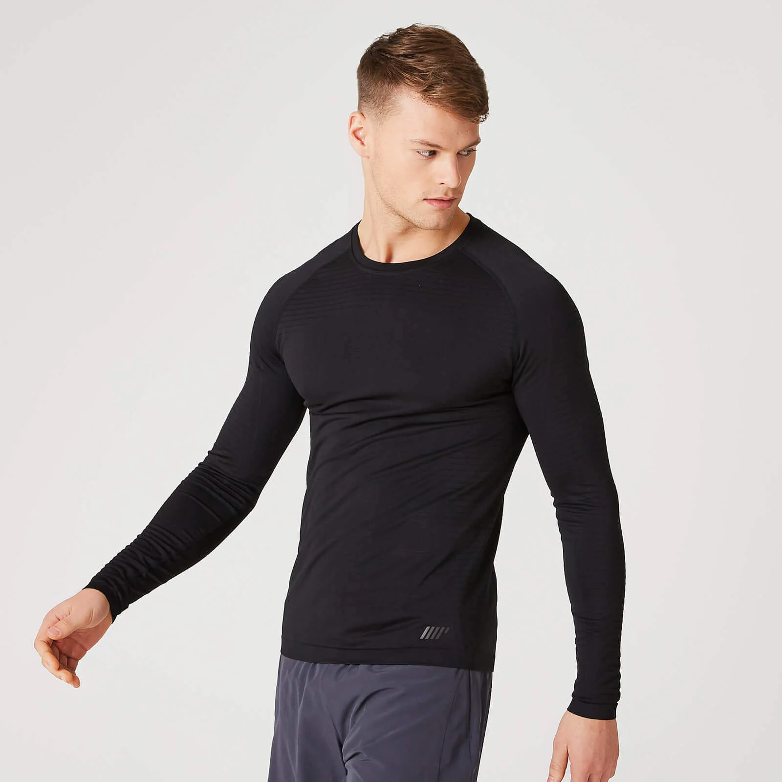 MP Elite Seamless Long-Sleeve T-Shirt – Black - XS Bild 1