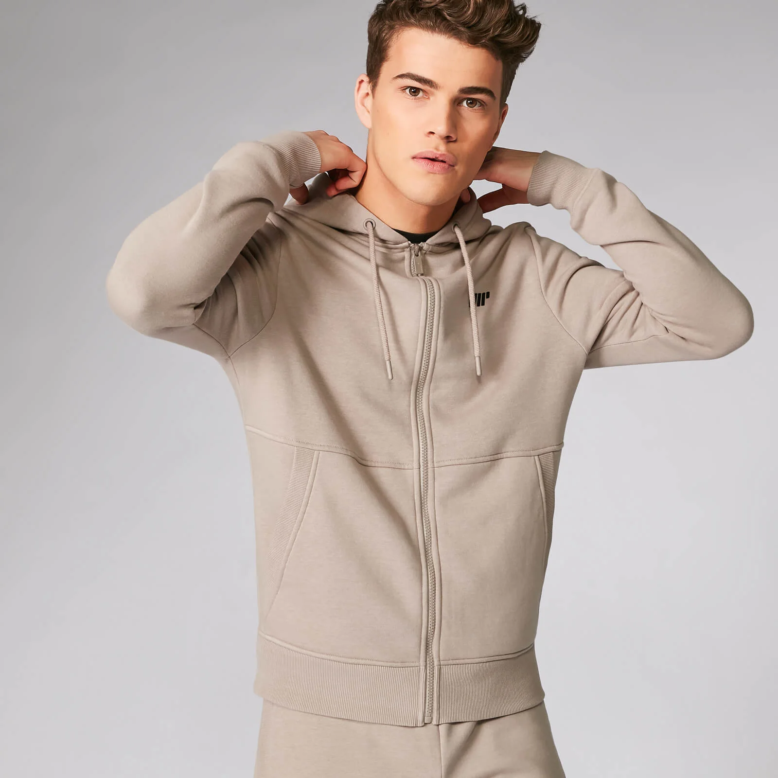 Myprotein Tru-Fit Zip Up Hoodie 2.0 - Taupe - XS Bild 1
