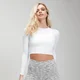 MP Shape Seamless Ultra Long Sleeve Crop Top för kvinnor – Vit