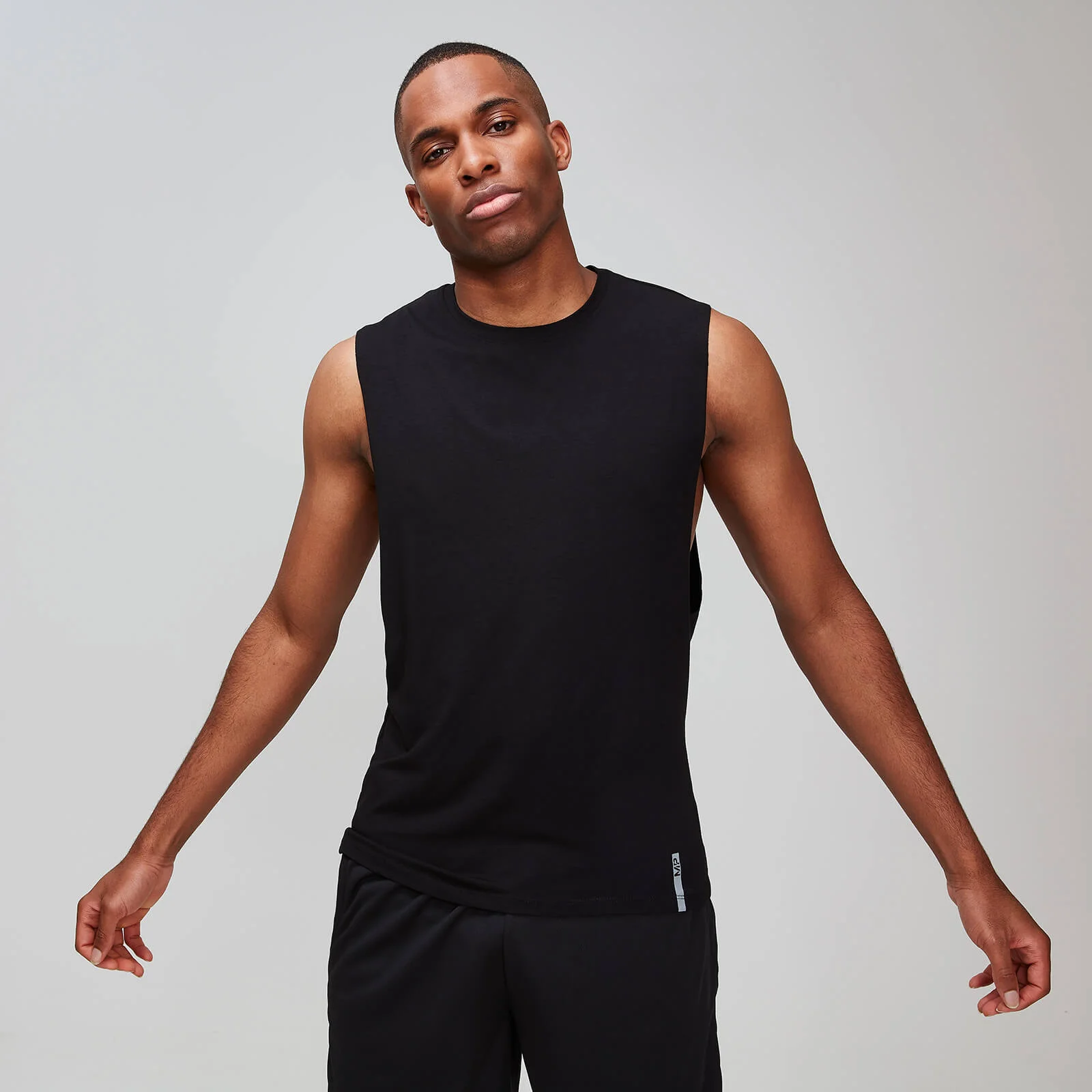 MP Luxe Classic Drop Armhole Tank Top för män – Svart - XS Bild 1