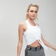 MP Essentials Training Tie Front Crop Vest för kvinnor – Vit