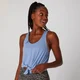 Tie Front Crop Vest - Blå