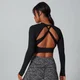 MP Power Open Back Crop Top för kvinnor – Svart