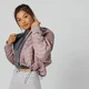 Oversized Quilted Bomber Jacket - Rosa