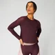 Metallic Long Sleeve Top — Mörkröd