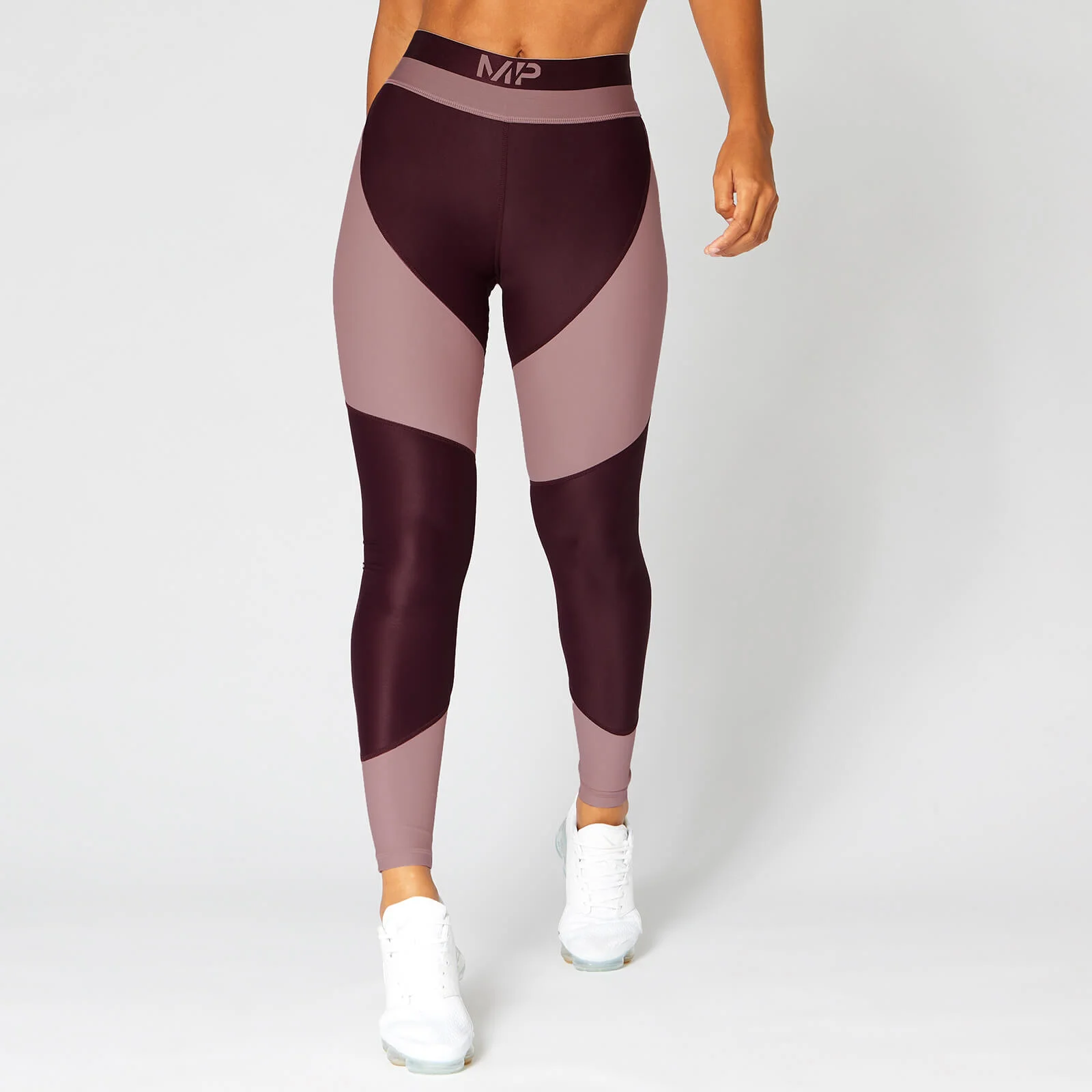 Metallic Panelled Leggings — Mörkröd - XS Bild 1