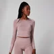 Shape Seamless Crop Top - Ljusbrun