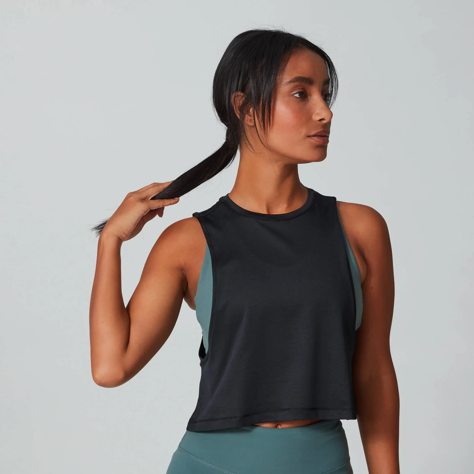 Train Drop Armhole Crop Top - Svart - XS Bild 1