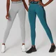 Curve Leggings (2-pack - Silver/Svart)