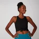 Rib Tie Front Vest - Svart