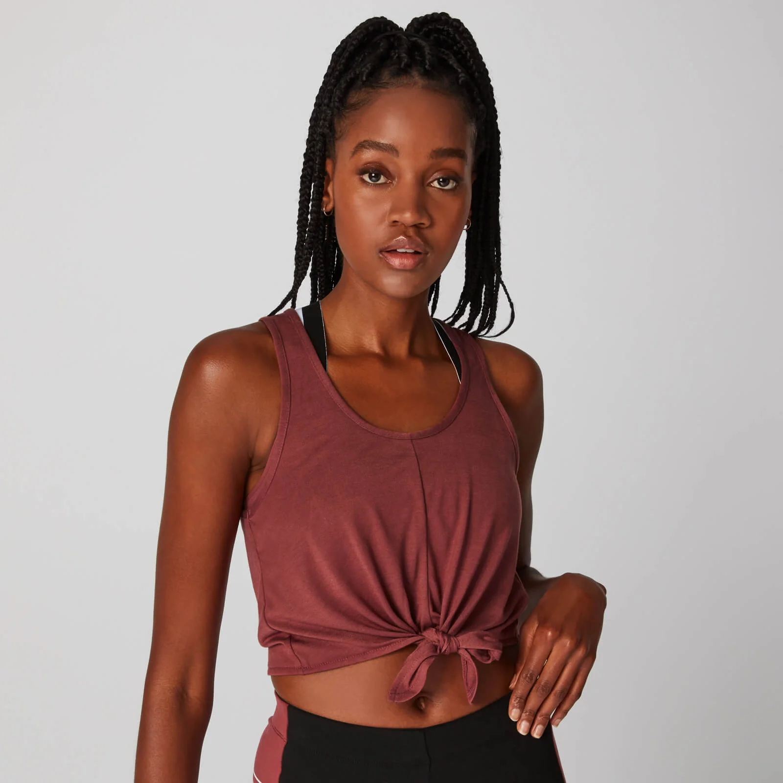 Tie Front Crop Vest - Rosa - XS Bild 1