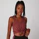 Tie Front Crop Vest - Rosa