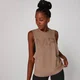 Drop Armhole Logo Vest - Brun