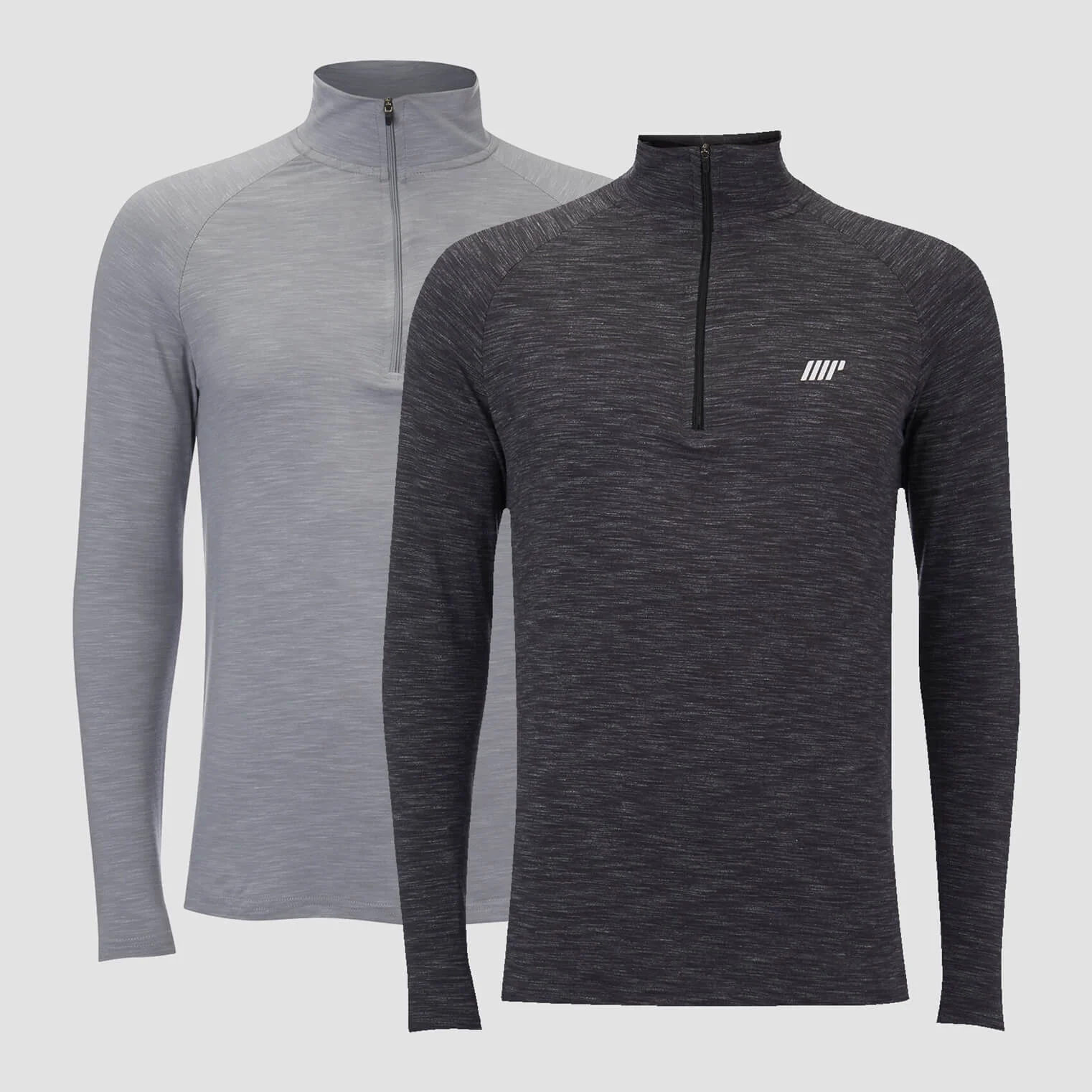 Performance 2-pack 1/4 Zip Top - Grågrön - XS Bild 1