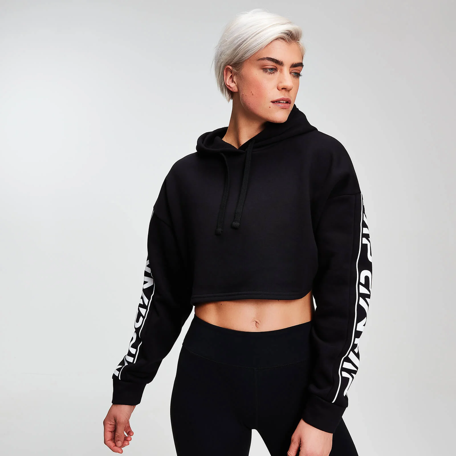 Rest Day Logo Cropped Hoodie - Svart - XS Bild 1