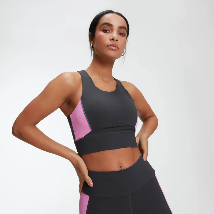 Power Longline Crop Top - Svart