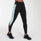 Power Leggings - Svart/Ljusblå