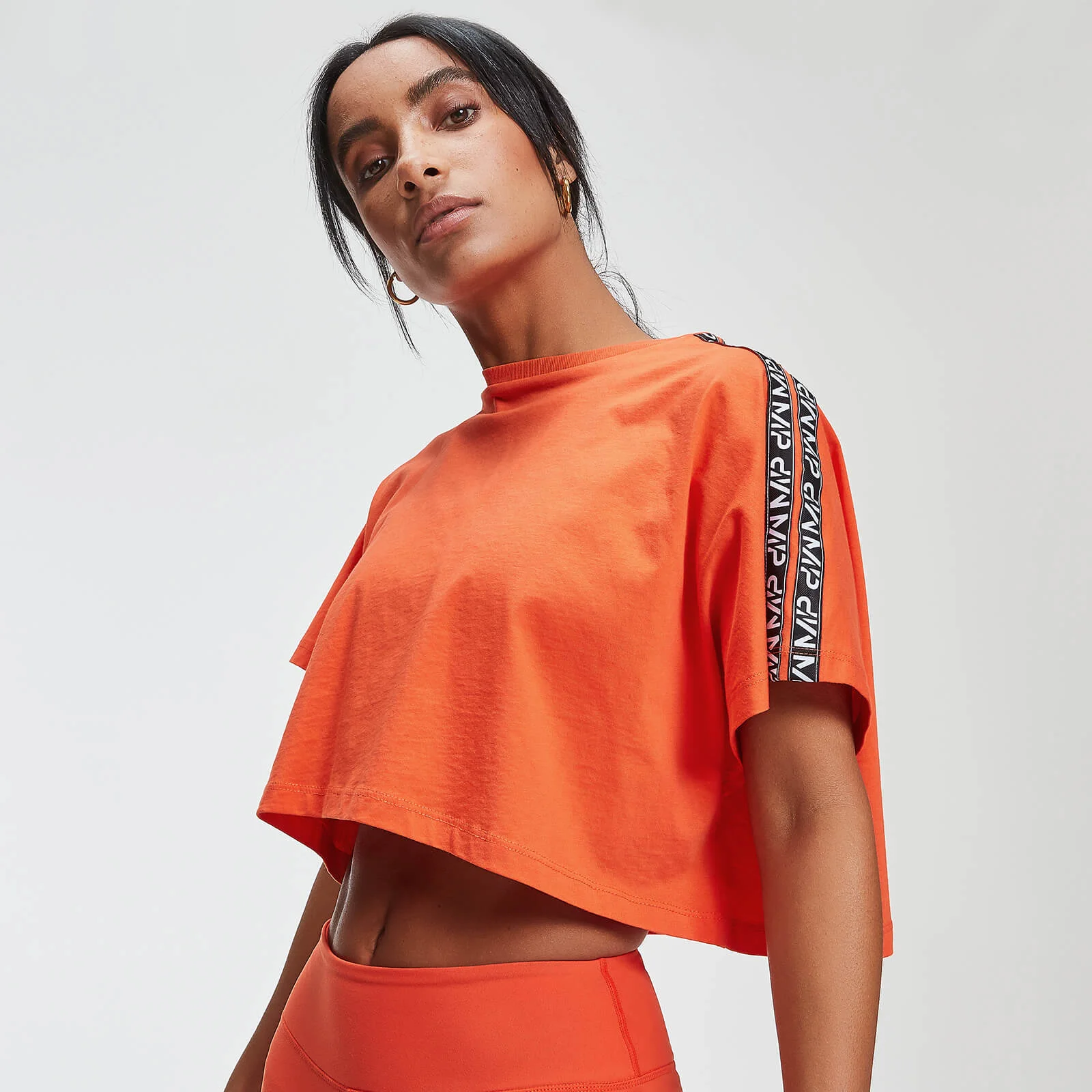 Power Crop Tape T-Shirt - Orange - XS Bild 1