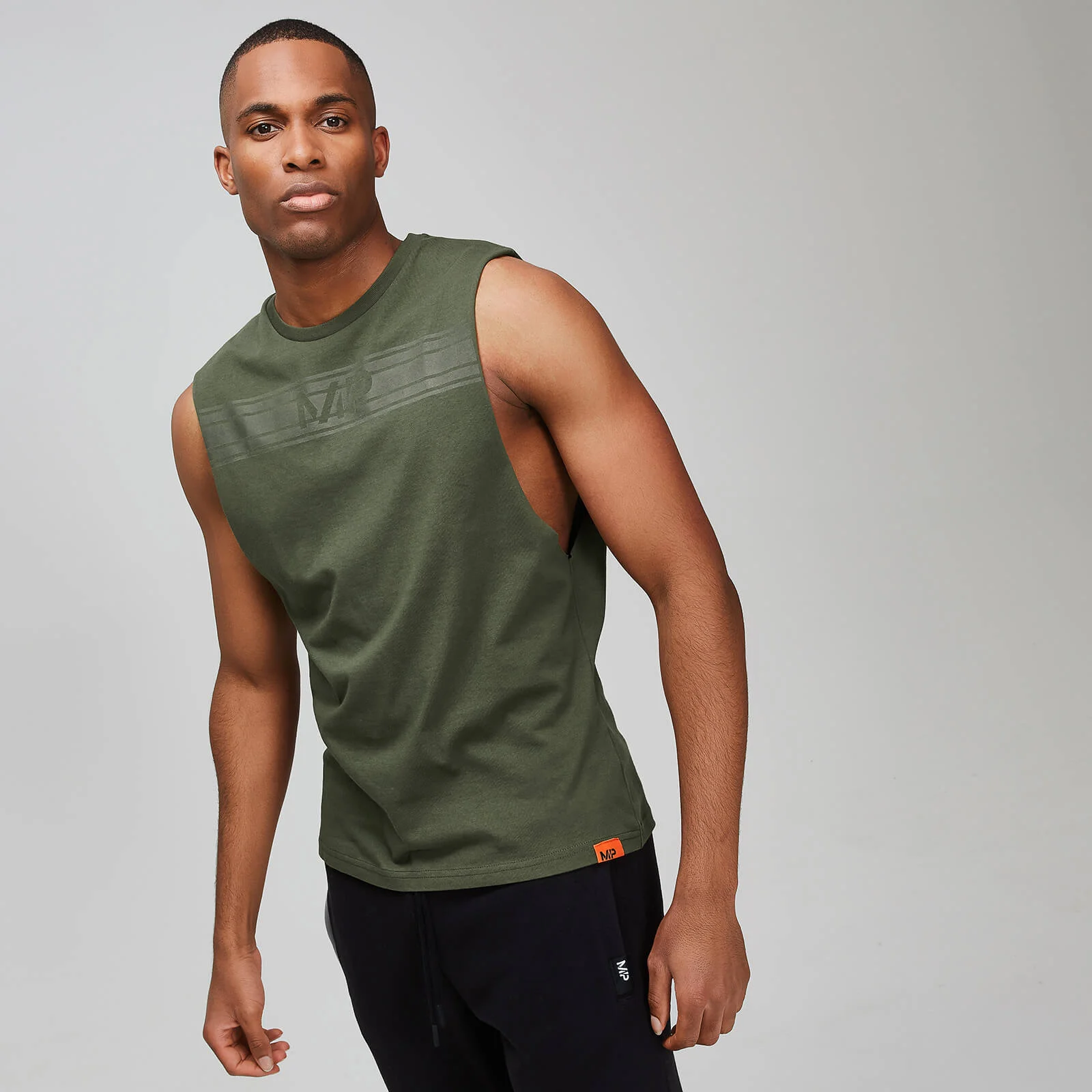 MP Men's Rest Day Drop Armhole Tank Top - Army Green - XS Bild 1