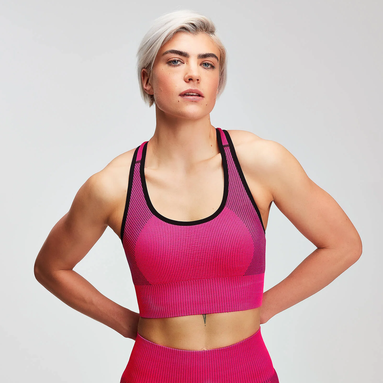 MP Contrast Seamless Women's Sports Bra - Rosa - XS Bild 1