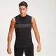 Rest Day Slogan Drop Armhole Tank - Svart