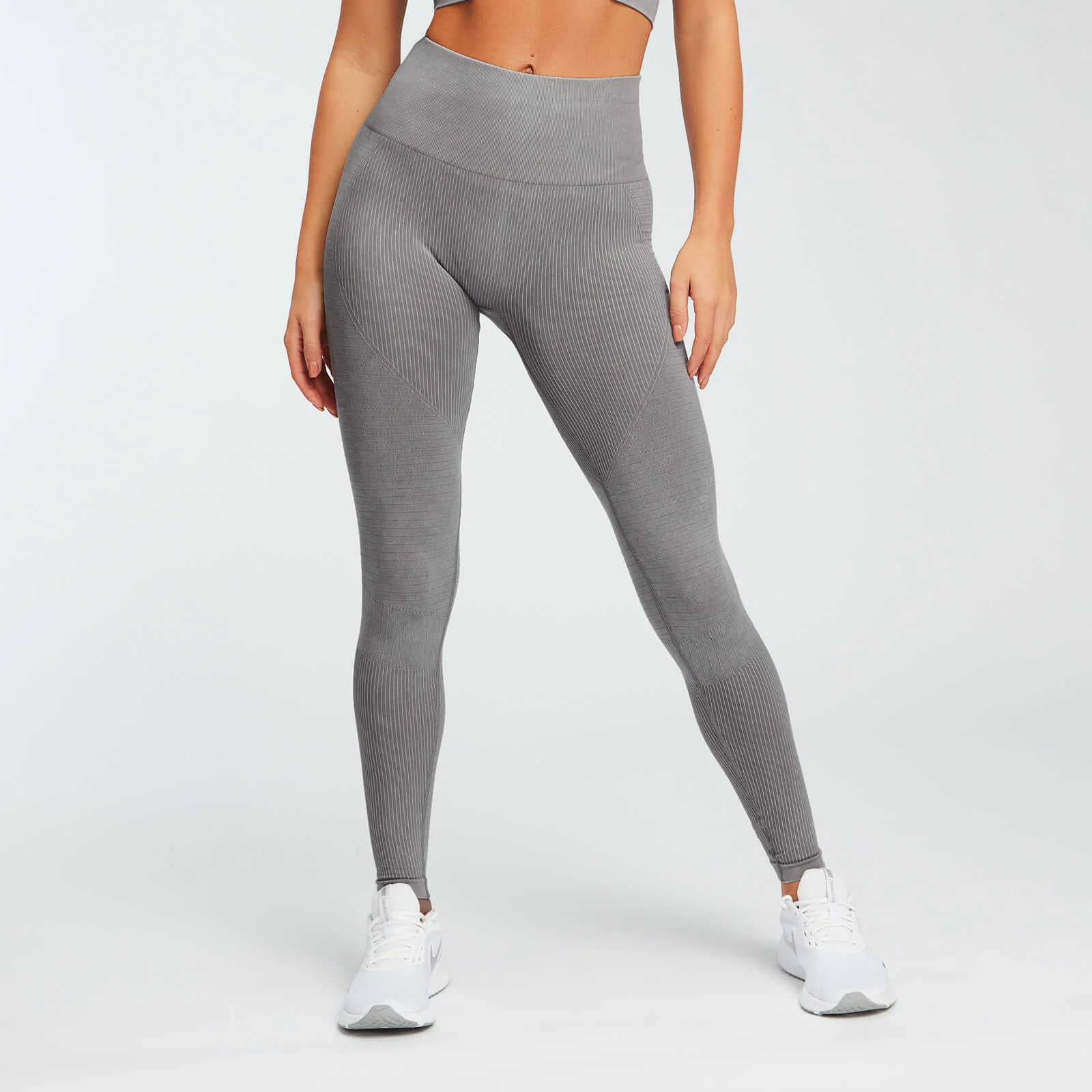 Acid Wash Seamless Leggings - Mörkgrå - XS Bild 1