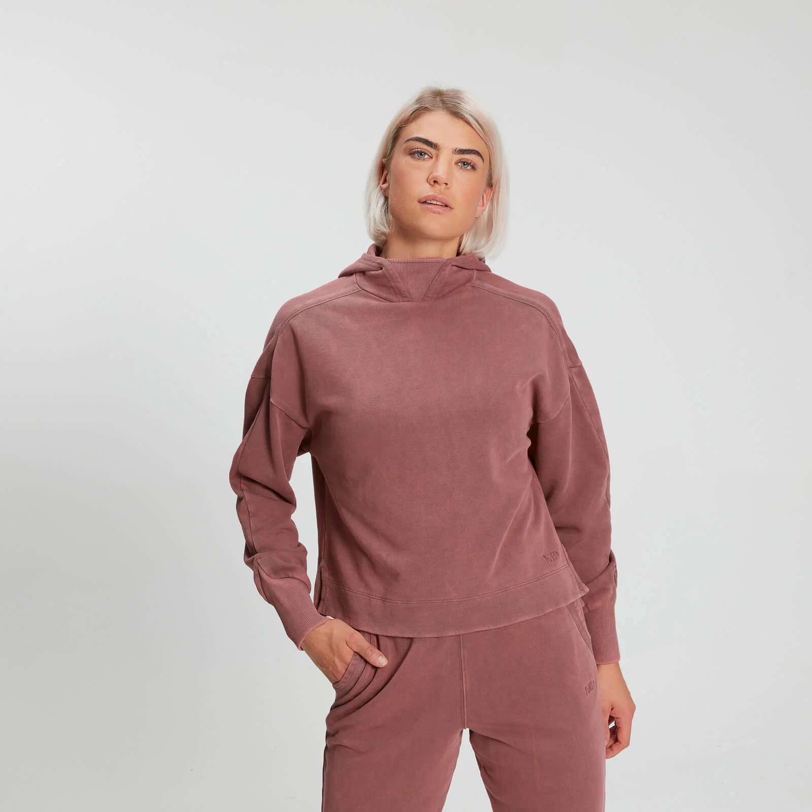 MP Training Washed Hoodie för kvinnor – Rosa - XS Bild 1