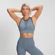 MP Training Ribbed Seamless Sports Bra för kvinnor – Blå