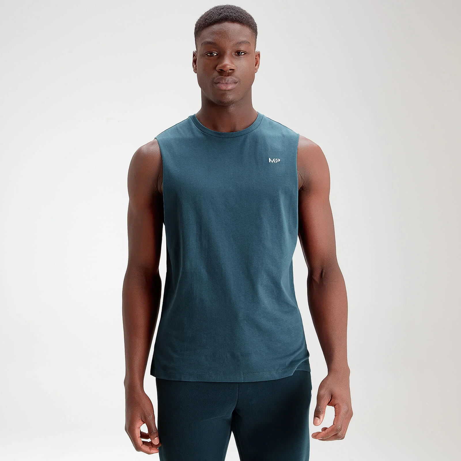 MP Men's Essentials Drop Armhole Tank - Deep Sea Blue - XXS Bild 1