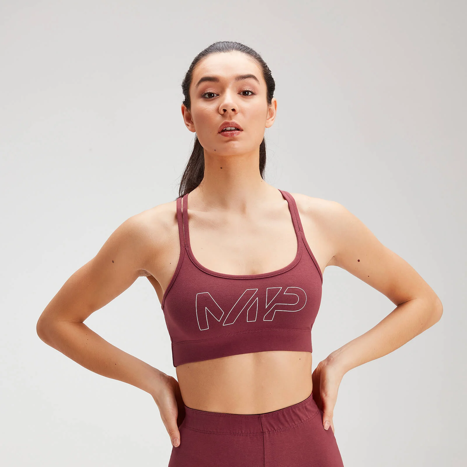 MP Women's Originals Sports Bra − Vinröd - XXS Bild 1