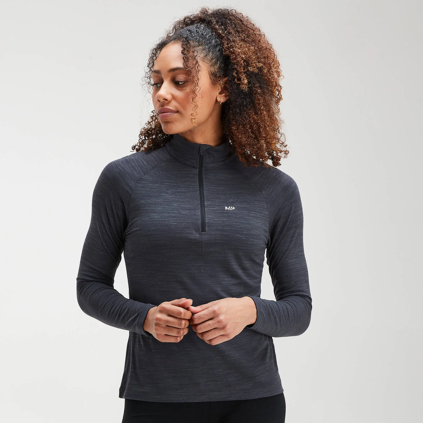 MP Women's Performance Zip Training Top – Svart/grå - XS Bild 1