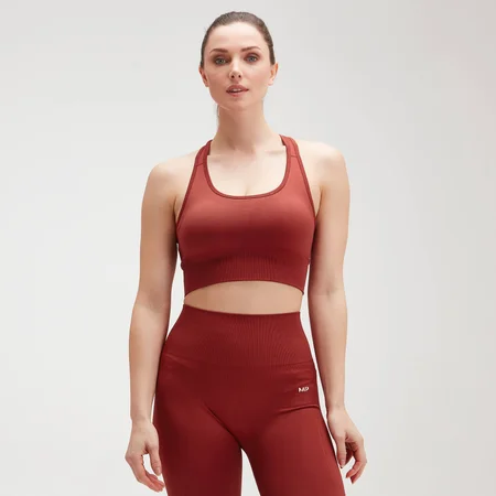 MP Shape Seamless Ultra Cross Strap Sports Bra för kvinnor – Röd