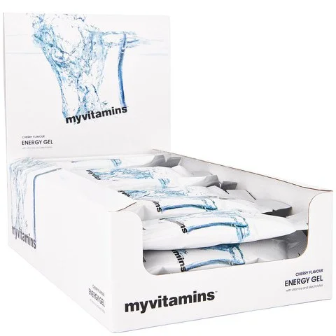 Myvitamins Energy Gel (Box) - 24 x 50g - Cherry Bild 1
