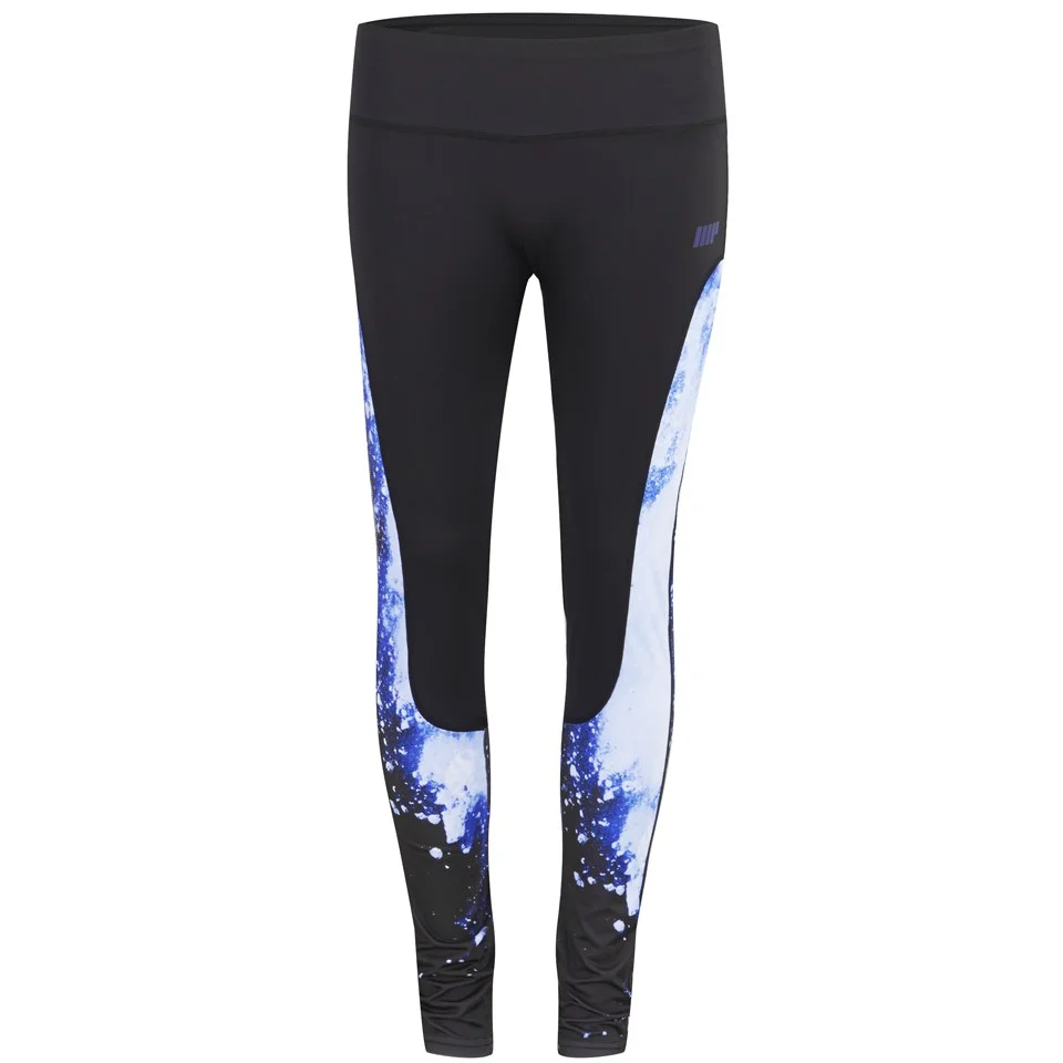 Myprotein Women’s High Waisted Printed Panel Leggings - Blue Bild 1