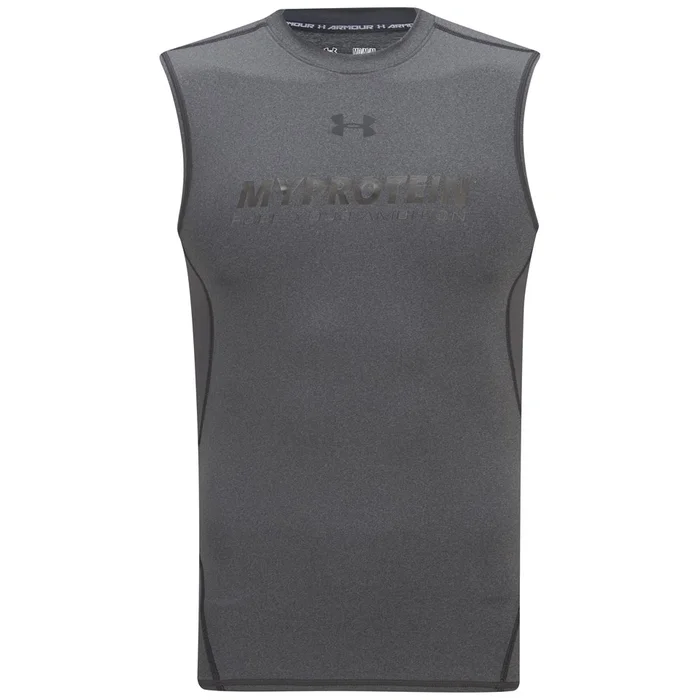 Under Armour HeatGear Ärmlös Kompression tröja, Herrar - Carbon Heather