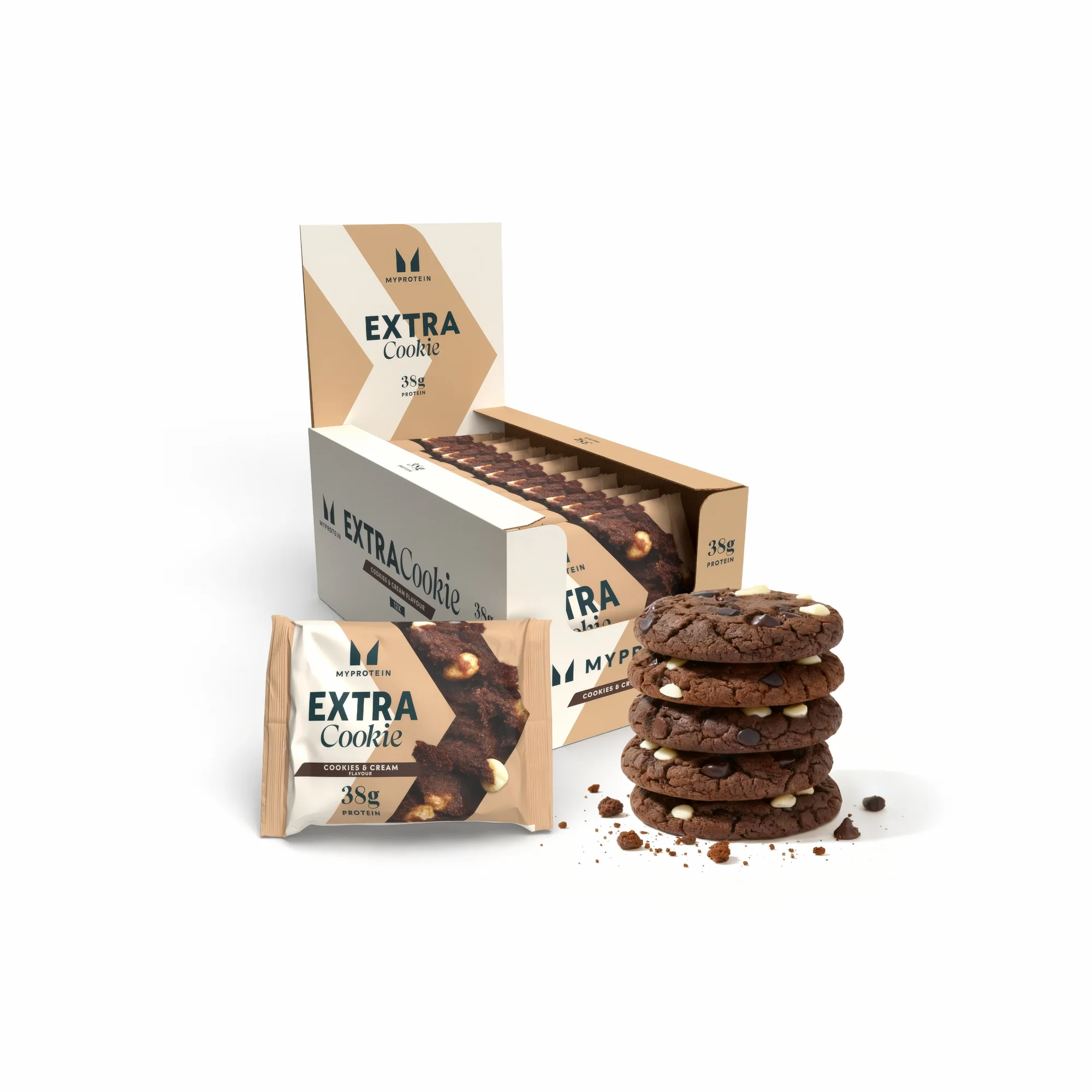 Protein Cookie - 12 x 75g - Cookies and Cream Bild 1