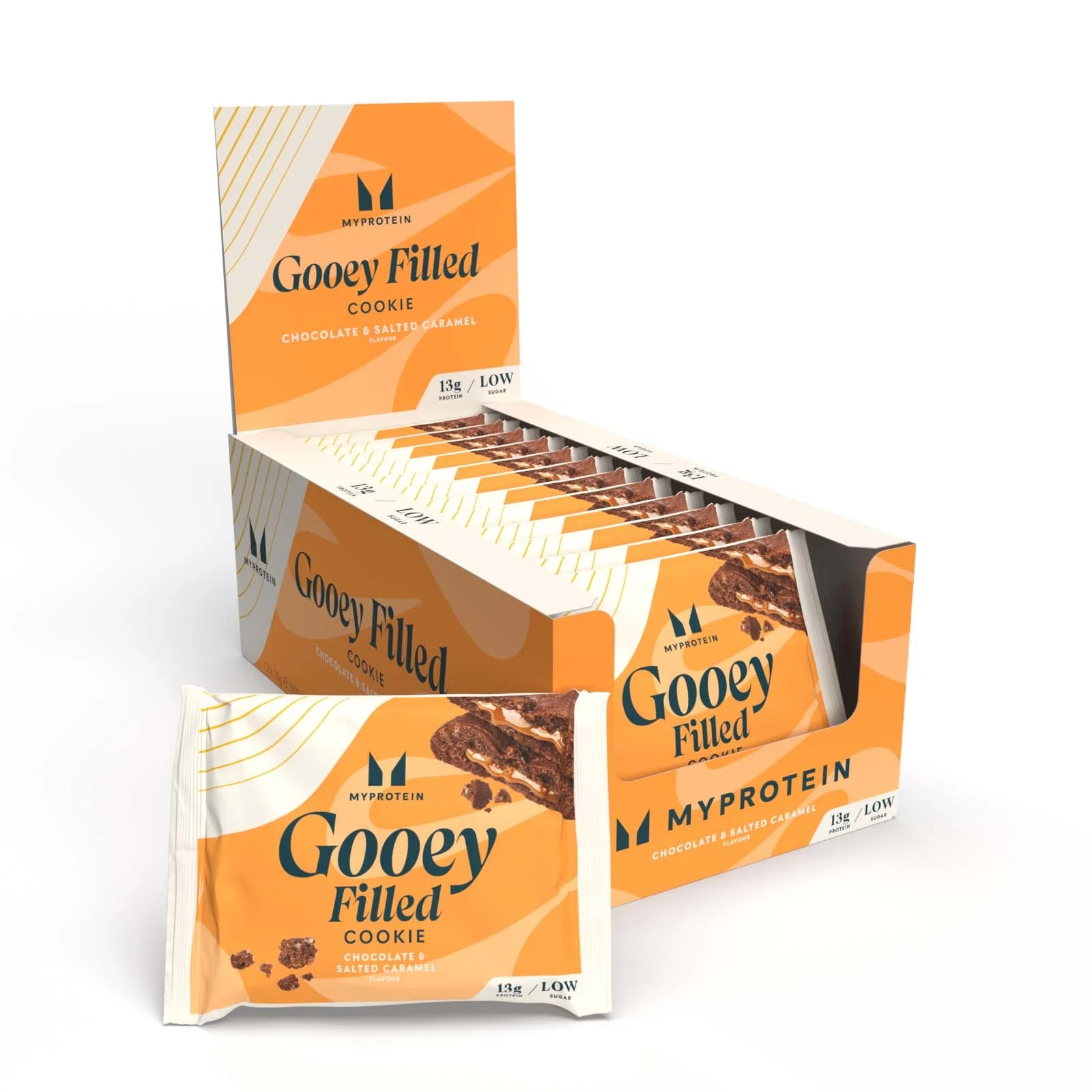 Baked Protein Cookie - 12 x 75g - Chocolate Salted Caramel (Gooey Filled) Bild 1