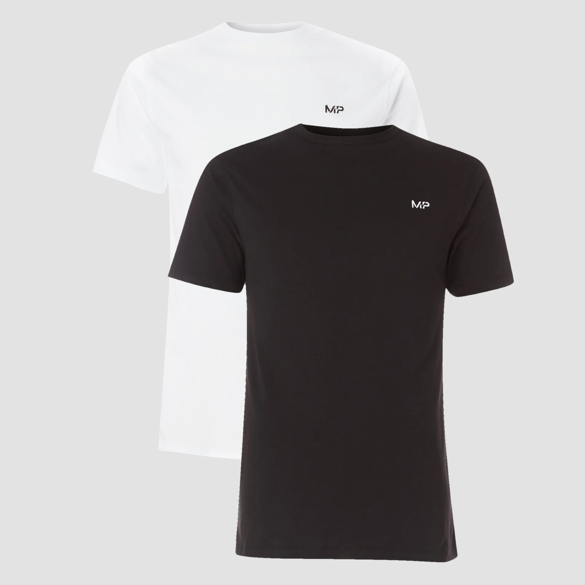 2-pack T-shirt (herr) - Svart/Vit - XXS Bild 1
