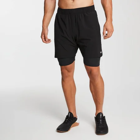 2-in-1 Training Shorts (herr) - Svart