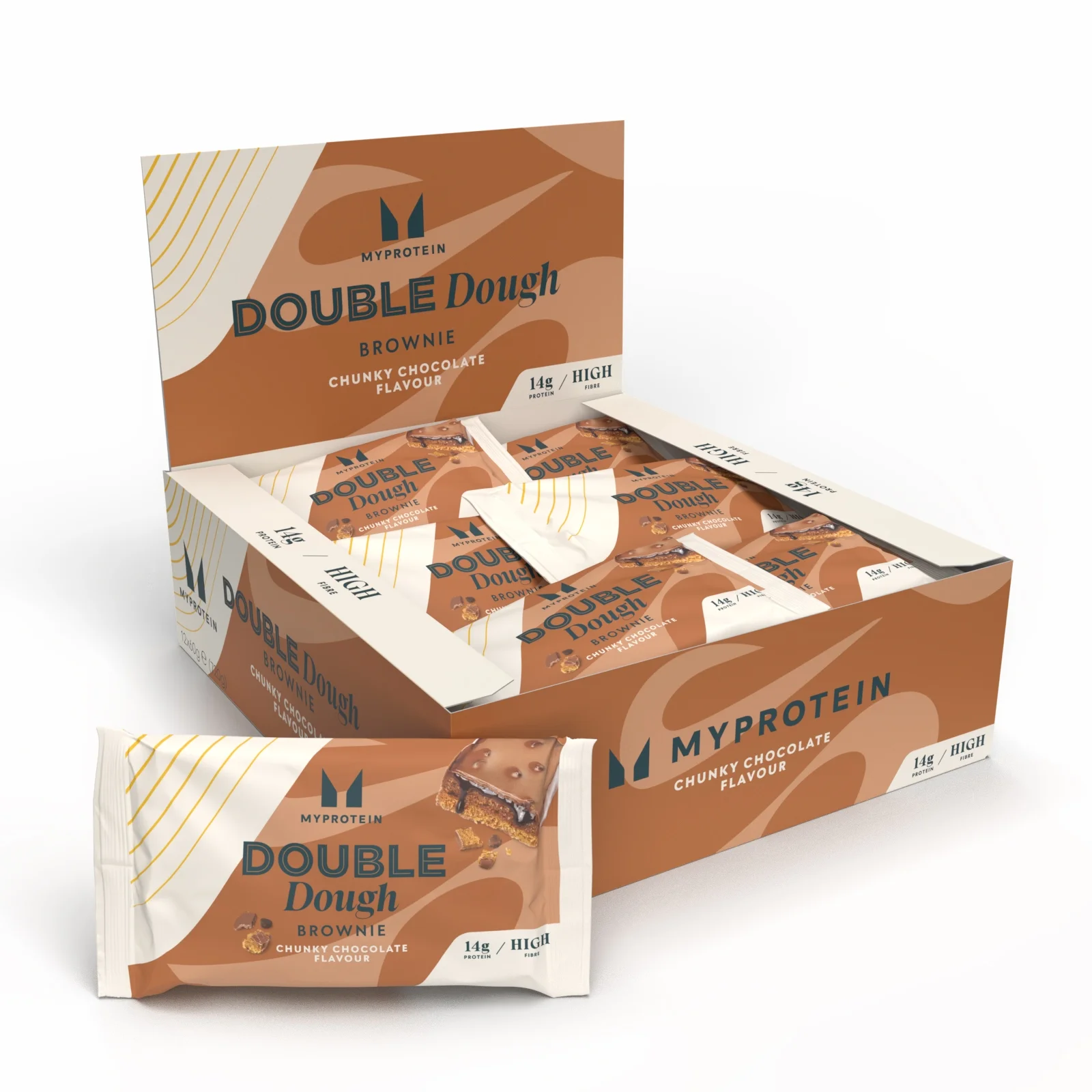 Double Dough Brownie - 12 x 60g - Chunky Chocolate Bild 1