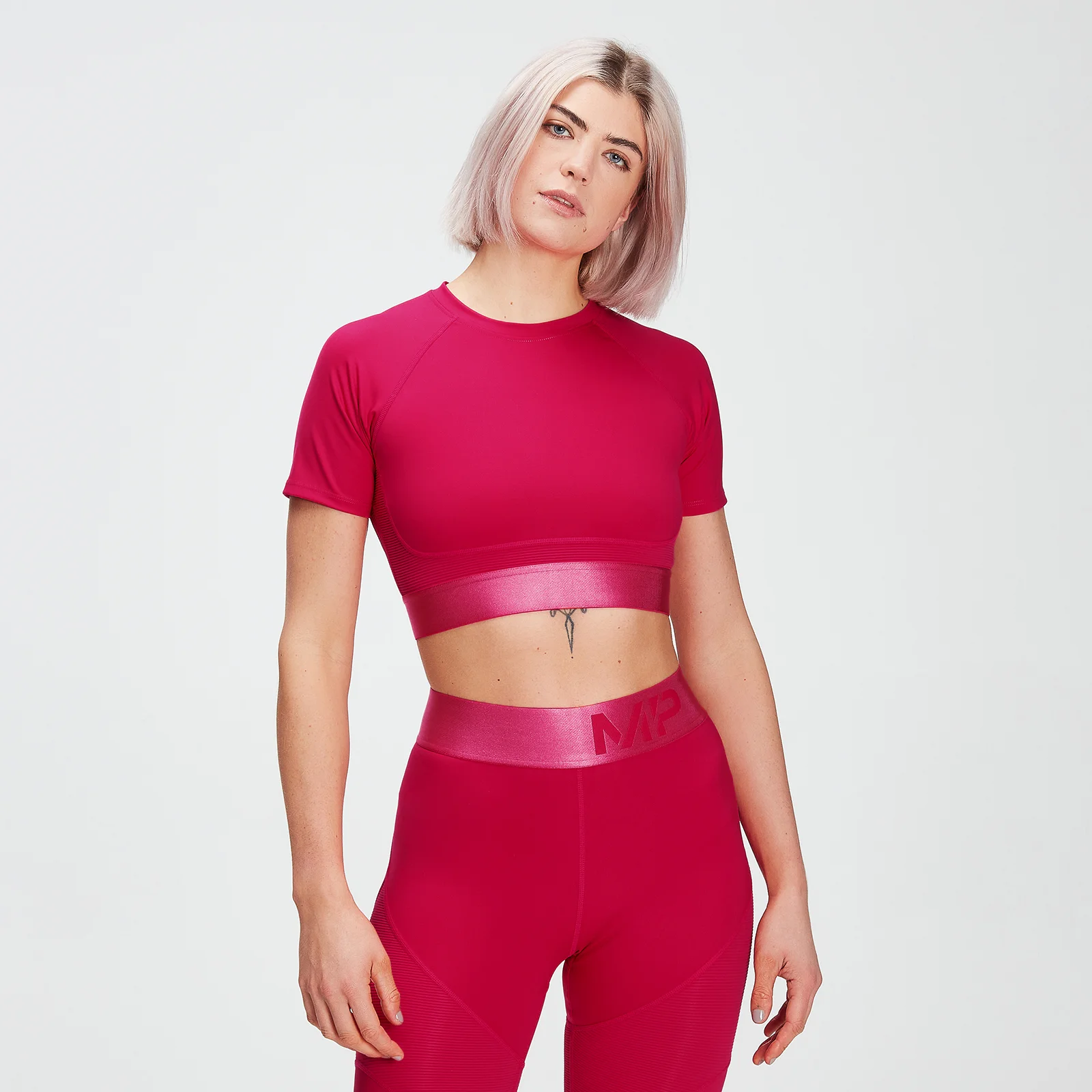 MP Women's Adapt Textured Crop Top - Rosa - XXS Bild 1