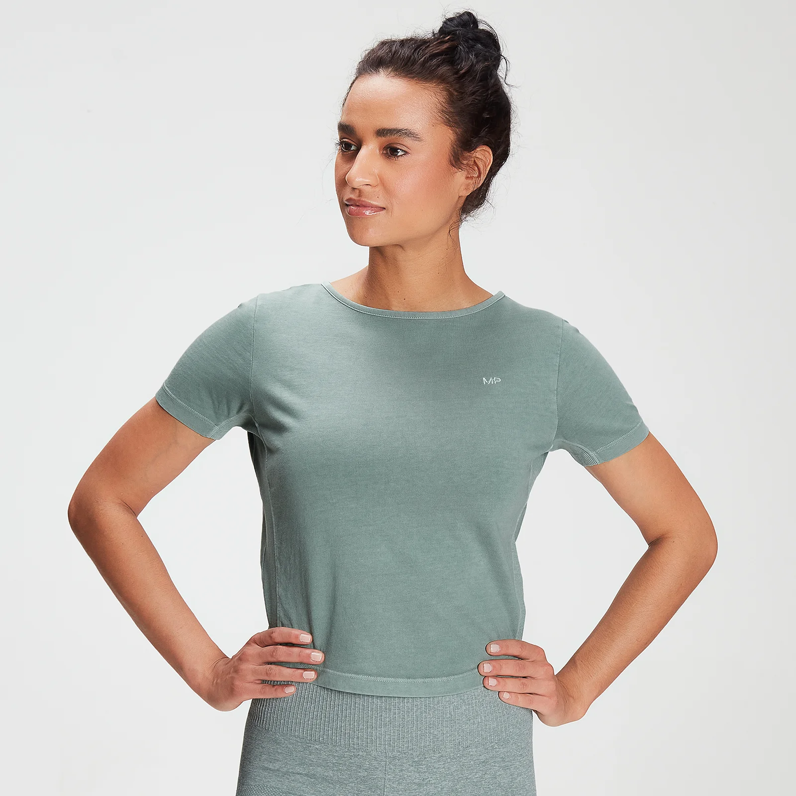 MP Women's Training Washed Tie Back T-shirt - Washed Green - XXS Bild 1