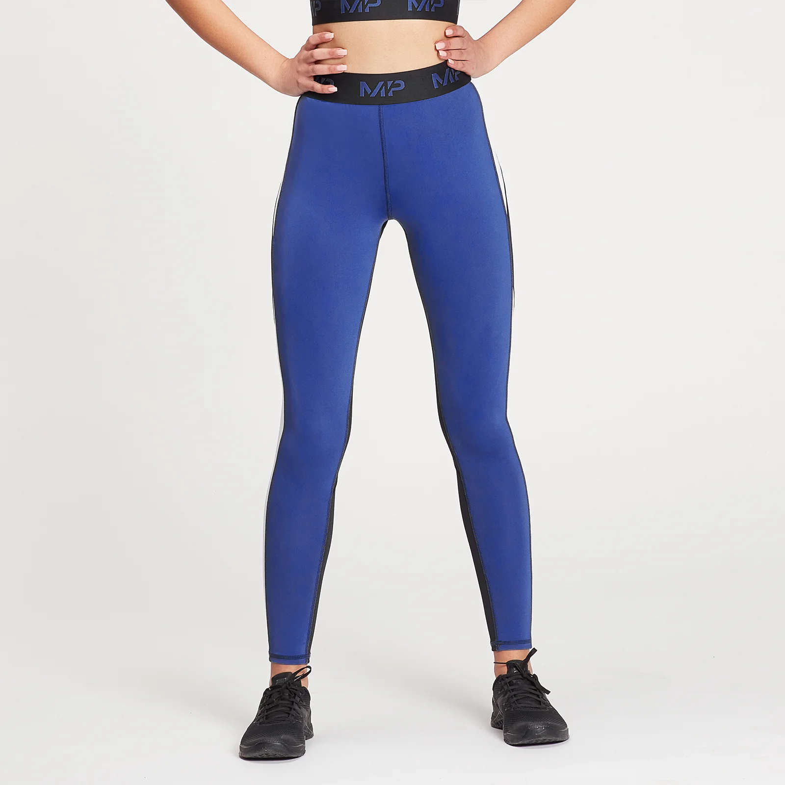 MP Women's Engage Colour Block Leggings - Black / White / Cobalt - XXS Bild 1